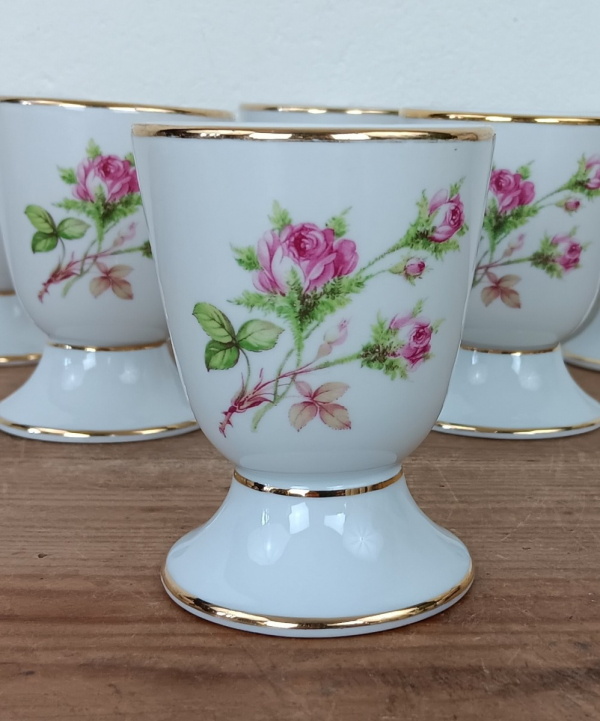 Lot de 6 petits mazagrans Porcelaine Couleuvre n°1933