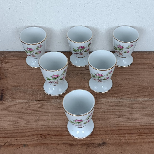 Lot de 6 petits mazagrans Porcelaine Couleuvre n°1933