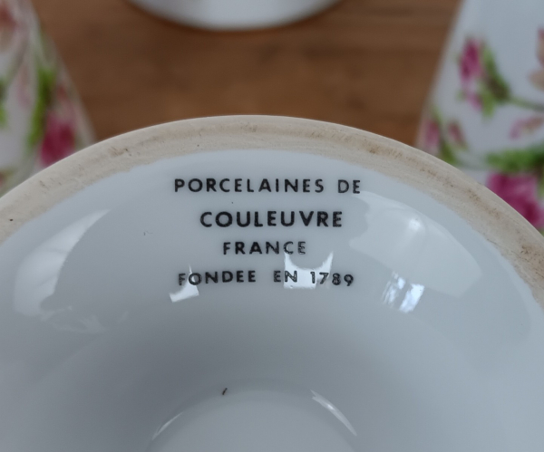 Lot de 6 petits mazagrans Porcelaine Couleuvre n°1933