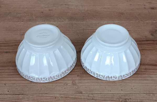 Lot de 2 bols en porcelaine Longchamp n°1602