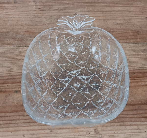 Saladier vintage en verre Ananas n°1612