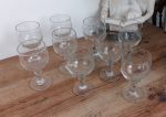 Lot de 9 anciens verres soufflés n°1529