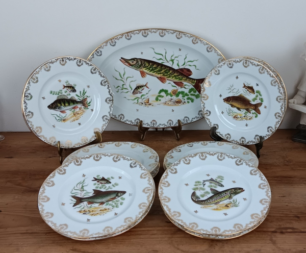 Service a poisson vintage en porcelaine n°1646