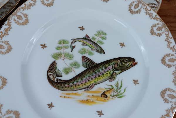 Service a poisson vintage en porcelaine n°1646