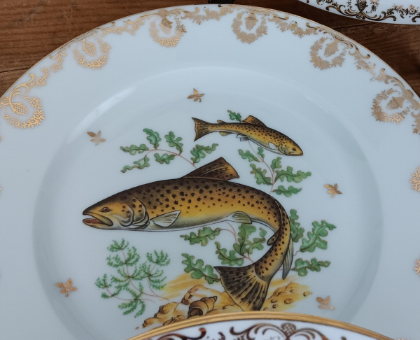 Service a poisson vintage en porcelaine n°1646