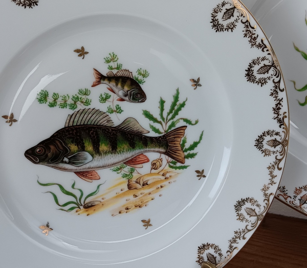 Service a poisson vintage en porcelaine n°1646