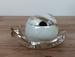 Moutardier vintage en porcelaine / Escargot / n°1621