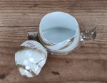 Moutardier vintage en porcelaine / Escargot / n°1621