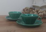 Lot de tasses vintages vertes n°1809