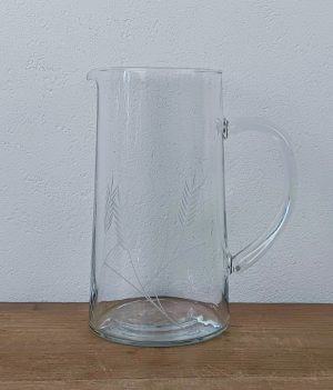 Pichet en verre gravé / Epis de blé n°1825