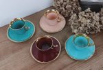 Lot de 4 tasses a café vintages Magda n°2046