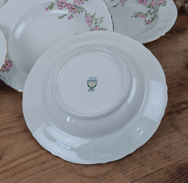 Lot de 6 assiettes a soupe en porcelaine n°2059