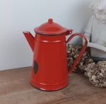 Cafetière vintage en tôle émaillée n°2136