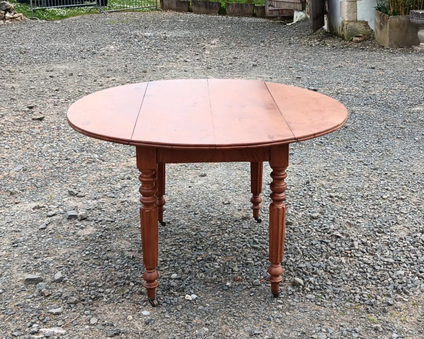 Ancienne table a volets en Orme n°2217