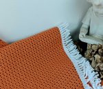 Nappe vintage orange pour salon de jardin n°2614