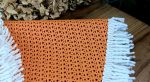 Nappe vintage orange pour salon de jardin n°2614