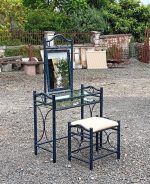 Coiffeuse + tabouret en métal n°2467