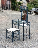 Coiffeuse + tabouret en métal n°2467