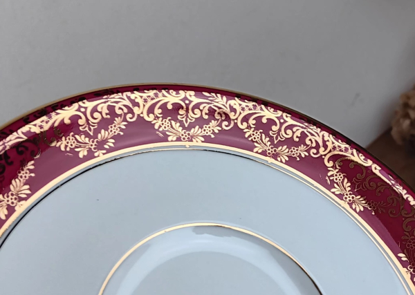 Paire de tasses a petit-déjeuner en porcelaine de Limoges n°2522