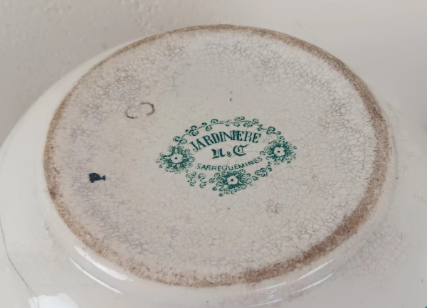 Ancien service de toilette Jardinière Sarreguemines n°2640