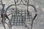 Lot de 4 fauteuils de jardin en métal n°2716