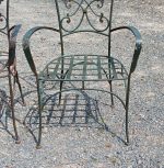 Lot de 4 fauteuils de jardin en métal n°2716