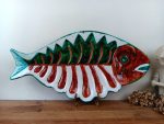 Grand plat a poisson vintage Cerenne Vallauris n°2838