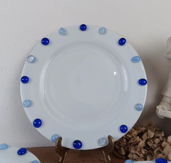 Lot de 8 grandes assiettes en porcelaine de Limoges n°2789