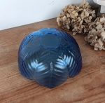 Saladier vintage en verre bleu cobalt n°2791