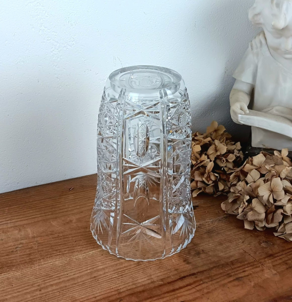 Ancien vase en cristal de Bohême n°2785