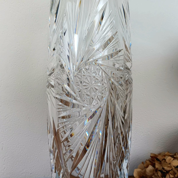 Ancien vase en cristal de Bohême n°2799