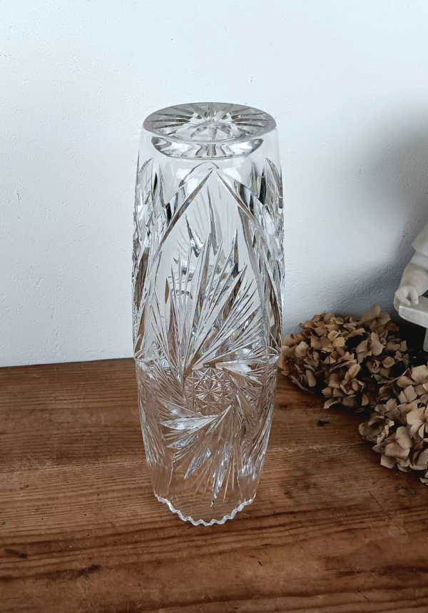 Ancien vase en cristal de Bohême n°2799