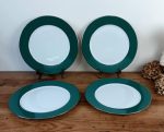 Lot de 4 grandes assiettes en porcelaine de Limoges n°2988