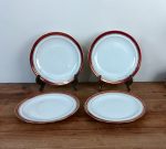 Lot de 4 assiettes a dessert en porcelaine de Limoges n°2986