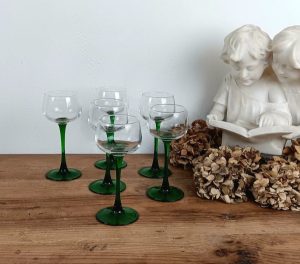 Lot de 6 verres vintages pour vin d'Alsace n°2976