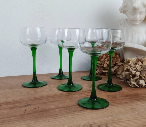 Lot de 6 verres vintages pour vin d'Alsace n°2976