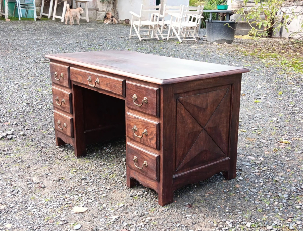 Ancien bureau en chêne n°3075