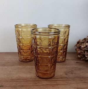 Lot de 3 verres a orangeade vintages n°10006