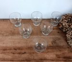 Lot de 6 verres gravés / Raisin / n°10007