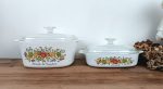 Lot de 2 plats en verre / cocottes / n°10088