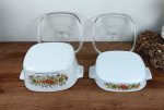 Lot de 2 plats en verre / cocottes / n°10088