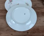 Lot de 2 anciennes assiettes en porcelaine n°10095