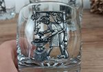 Lot de 6 verres a Whisky / Décor en étain / n°10167