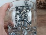 Lot de 6 verres a Whisky / Décor en étain / n°10167