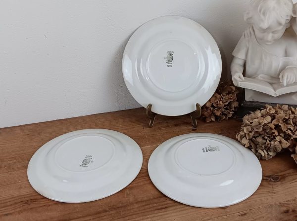 Lot de 3 assiettes vintages Badonviller n°10230