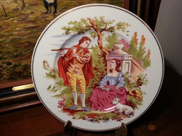 Assiette Limoges d'après Watteau n°273