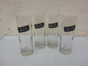 Lot de 4 verres publicitaires / William Lawson's / n°8211