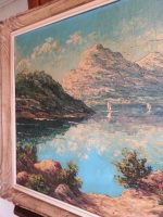 Huile sur toile signée LAC DE COME n°402