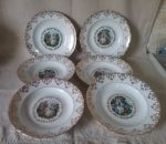 Lot 6 assiettes creuses  / porcelaine royal / n°9024