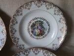 Lot 6 assiettes creuses  / porcelaine royal / n°9024